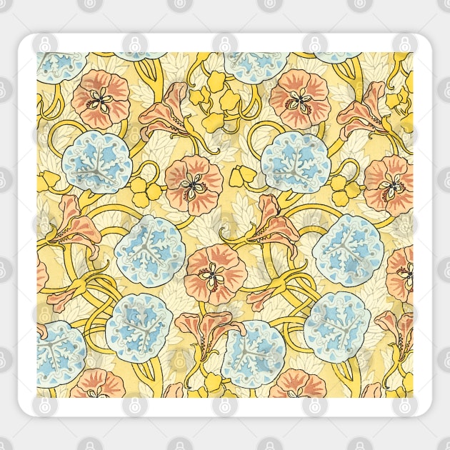 Nasturtium by Eugene Grasset Sticker by This and That Designs